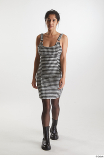 Wild Nicol 1 black boots checkered short dress dressed front…